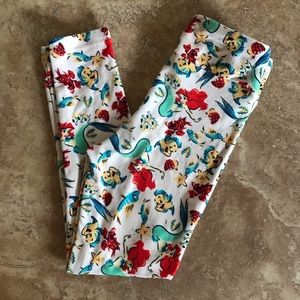 Lularoe The Little Mermaid Disney leggings S/M EUC
